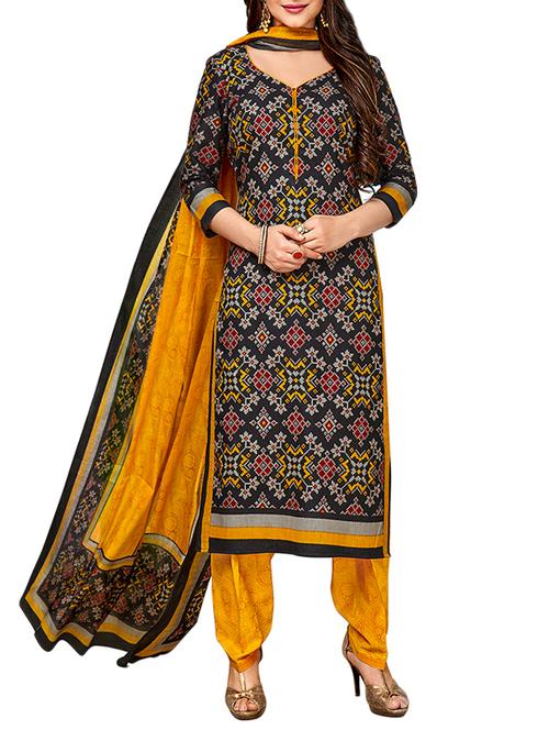 Multi print unstitched salwar suit - 15390814 - Standard Image - 1