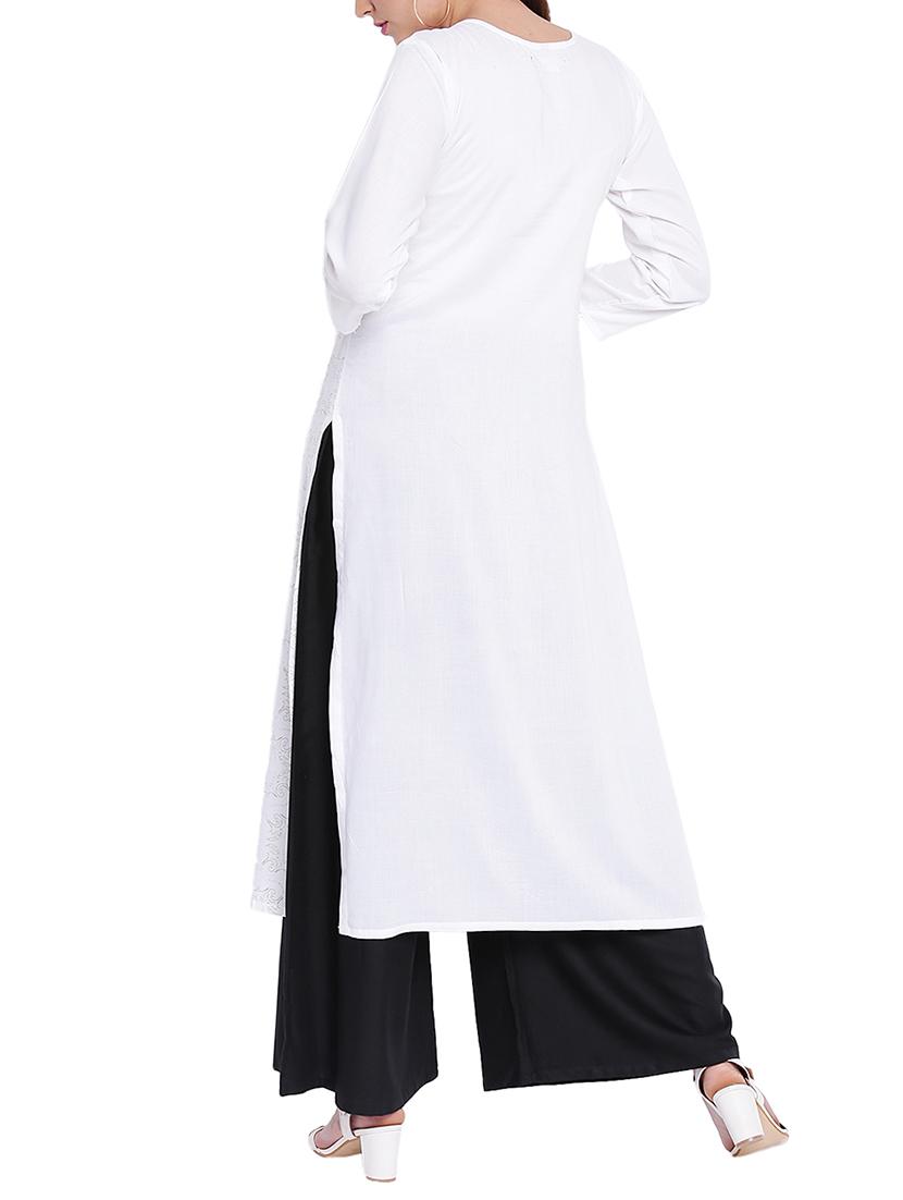 printed straight kurta - 15391238 - Zoom Image - 3
