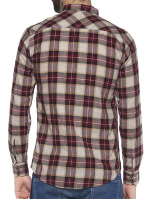 red cotton casual shirt - 15391529 - Standard Image - 3
