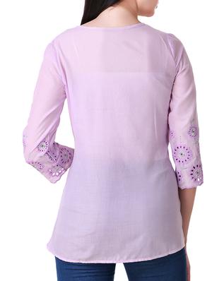 tie knot schiffli tunic - 15391596 - Standard Image - 3