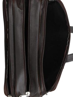 brown leatherette (pu) messengerbag - 15391653 - Standard Image - 3