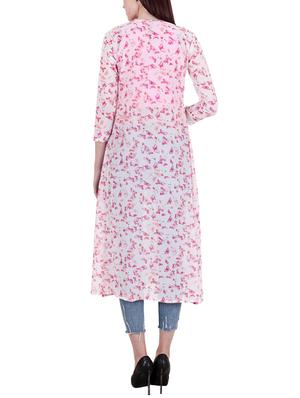 Butterfly print long shrug - 15392647 - Standard Image - 3