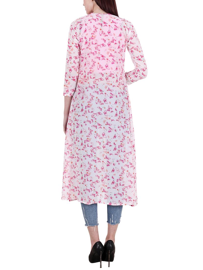 Butterfly print long shrug - 15392647 - Zoom Image - 3