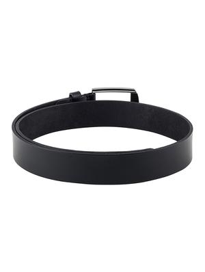 black leather plain belt - 15393447 - Standard Image - 3