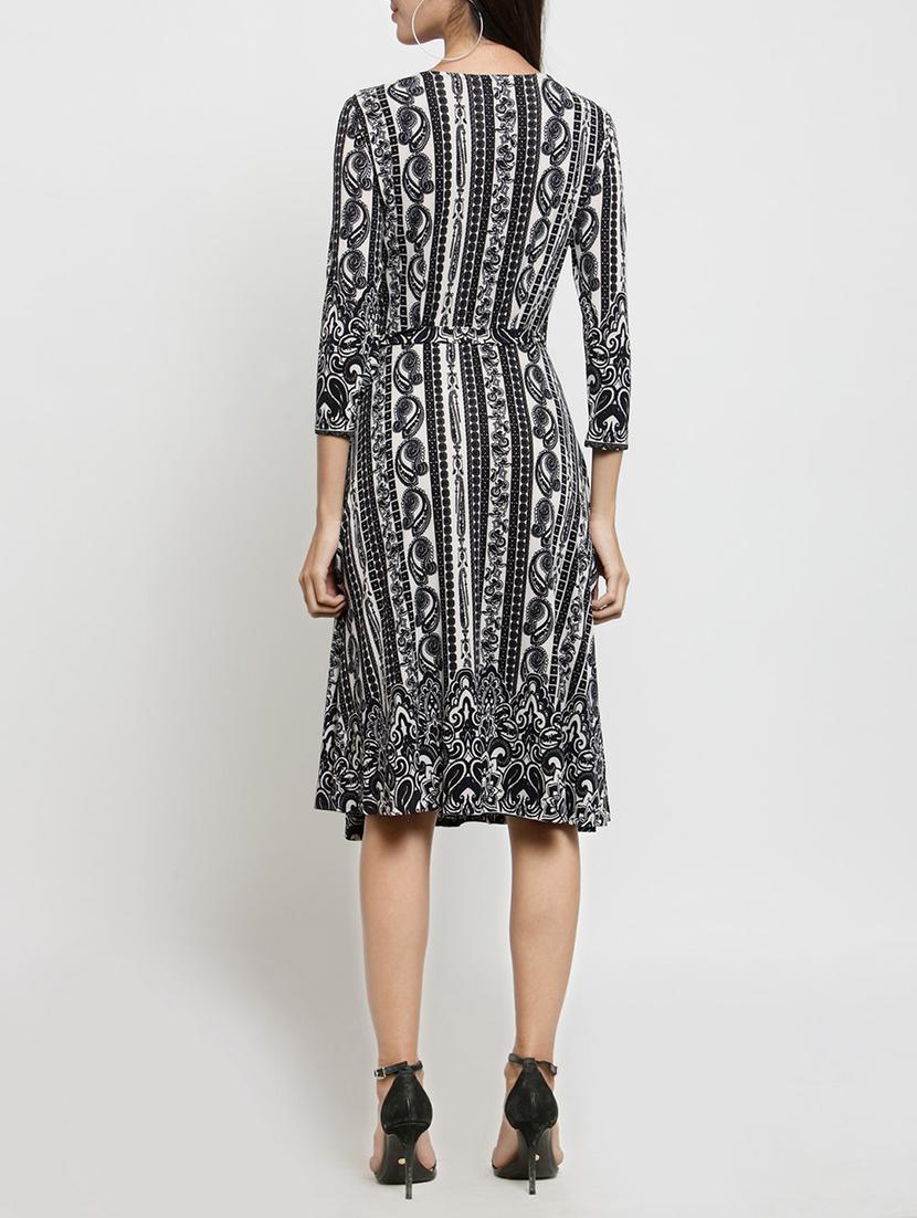 surplice neck a-line dress - 15394175 - Zoom Image - 3