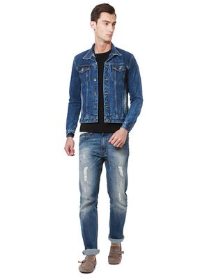blue cotton denim jacket - 15394839 - Standard Image - 3