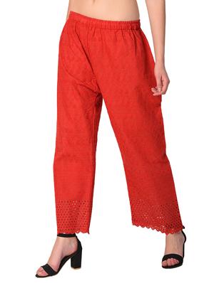 set of 2 chikankari straight palazzo - 15395527 - Standard Image - 3