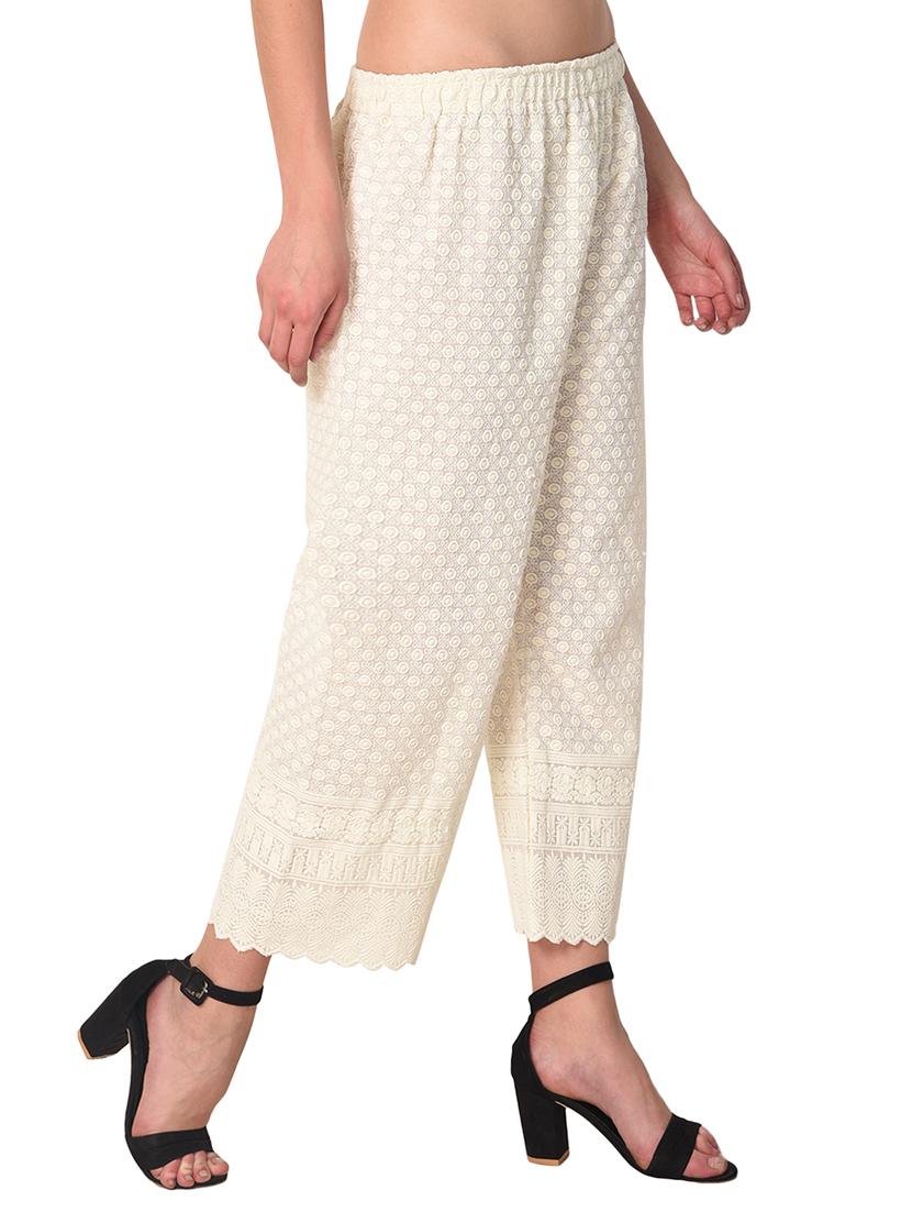 set of 2 chikankari straight palazzo - 15395529 - Zoom Image - 6