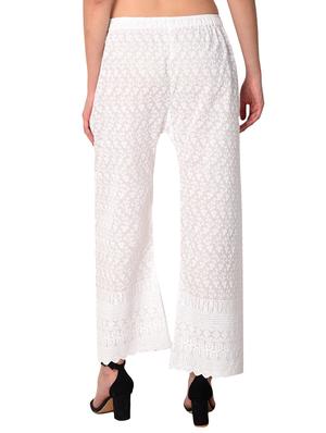 set of 2 chikankari straight palazzo - 15395531 - Standard Image - 3