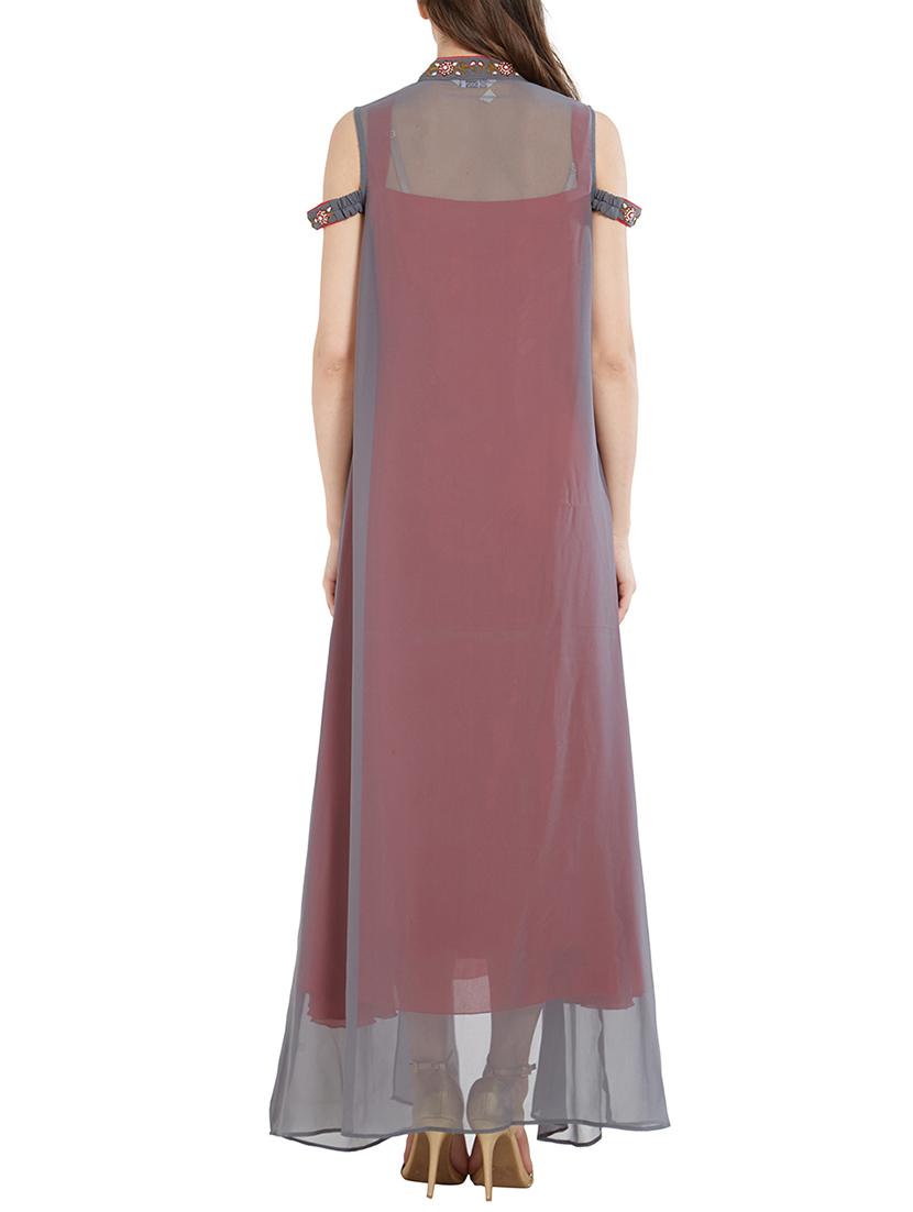 layered cold shoulder kurta - 15395644 - Zoom Image - 3