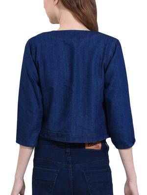 embellished frayed jacket - 15399497 - Standard Image - 3