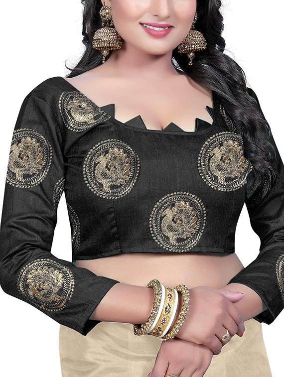 pastel mysore silk saree with tassels with blouse - 15400041 - Zoom Image - 3