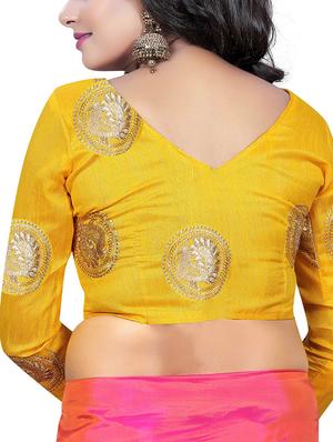 solid mysore silk saree with tassels with blouse - 15400042 - Standard Image - 3