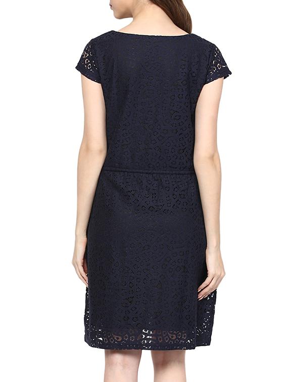 lace draw string waist dress - 15400246 - Zoom Image - 3