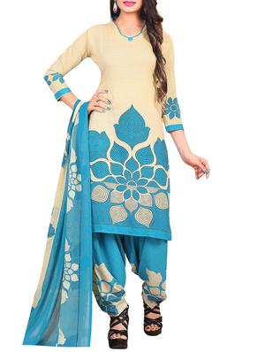 Printed unstitched combo suit - 15401004 - Standard Image - 3