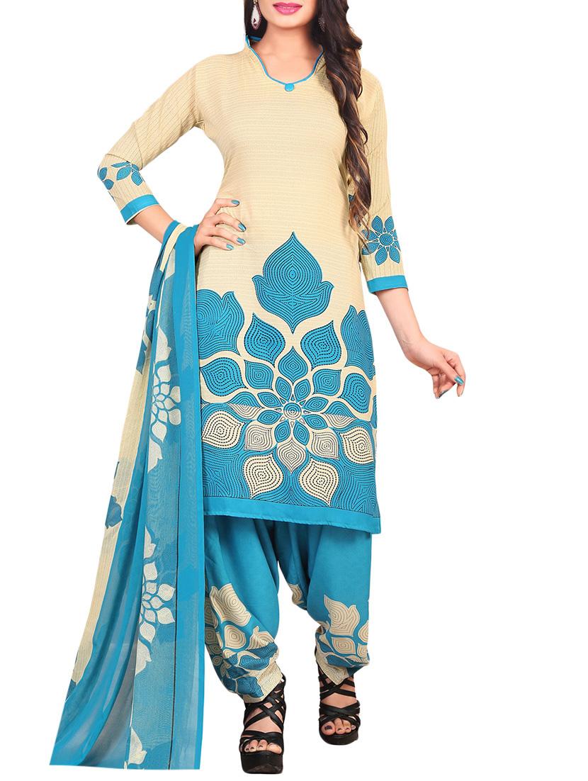Printed unstitched combo suit - 15401004 - Zoom Image - 3