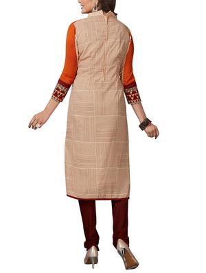 Printed unstitched combo suit - 15401049 - Standard Image - 3