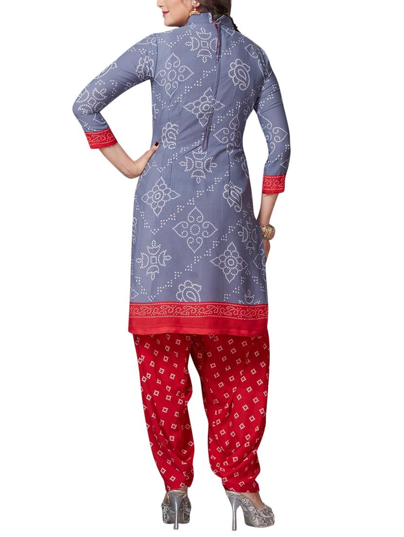 Printed unstitched combo suit - 15401057 - Zoom Image - 3