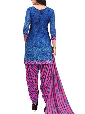 Printed unstitched combo suit - 15401086 - Standard Image - 3