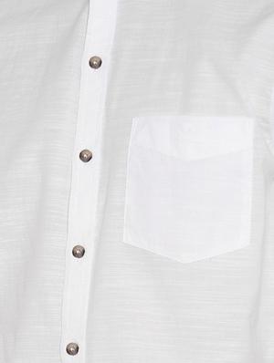 white linen casual shirt - 15402032 - Standard Image - 3