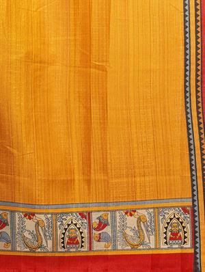 mustard art silk printed dupatta - 15402078 - Standard Image - 3
