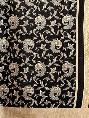 black art silk printed dupatta - 15402102 - Standard Image - 3