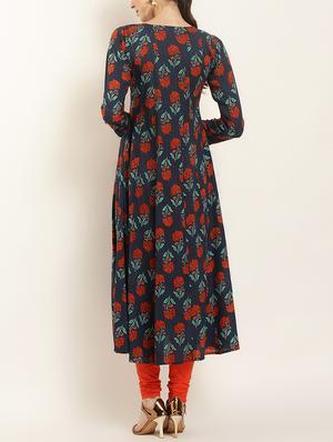 Flared printed kurta - 15402323 - Standard Image - 3