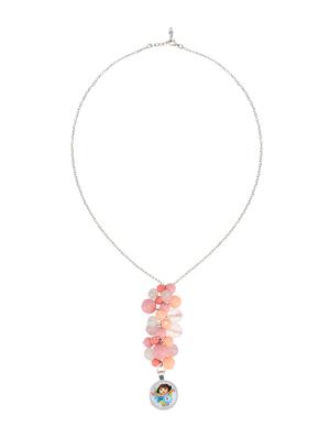 orange plastic necklace set jewellery - 15405892 - Standard Image - 3