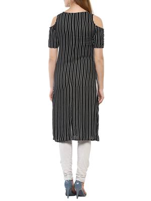 straight stripes kurta - 15406001 - Standard Image - 3
