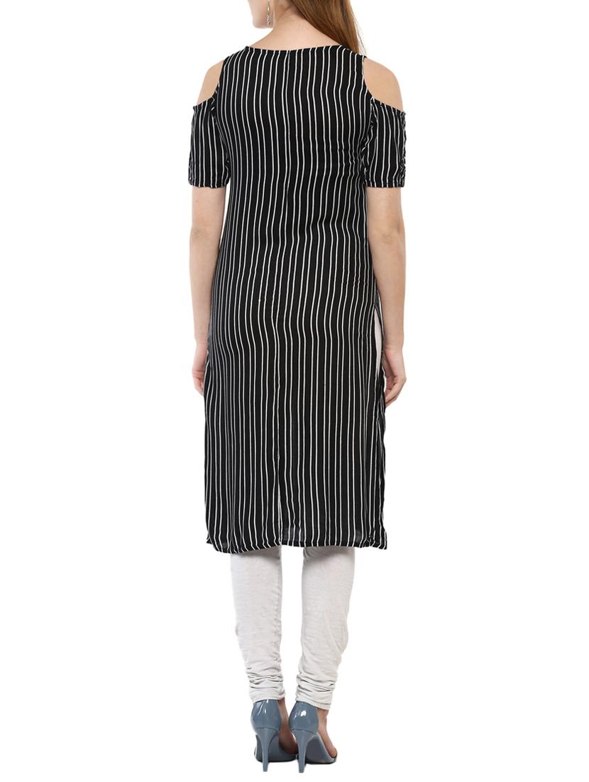 straight stripes kurta - 15406001 - Zoom Image - 3