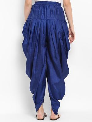 blue silk blend salwar salwars - 15406153 - Standard Image - 3