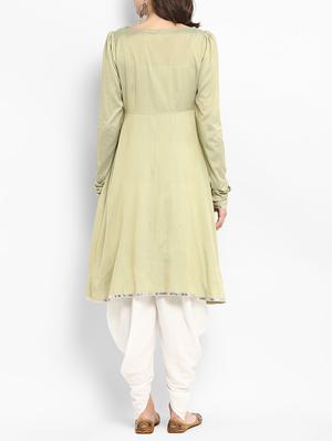 flared pintucks kurta - 15406175 - Standard Image - 3