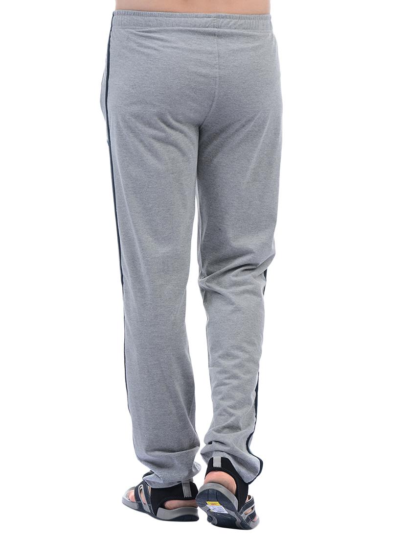 grey cotton full length track pant - 15406482 - Zoom Image - 3