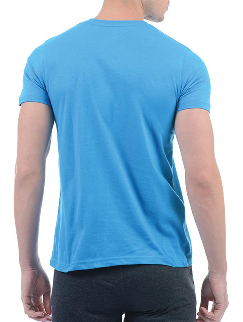 blue cotton blend t-shirt - 15406588 - Zoom Image - 3