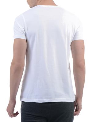 white cotton blend t-shirt - 15406590 - Standard Image - 3