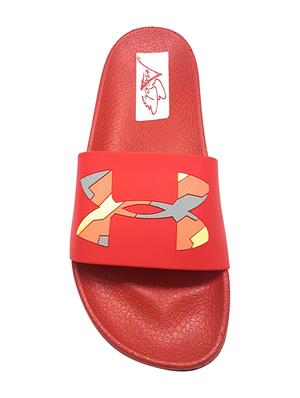 red Rubber slip on flip flops - 15410068 - Standard Image - 3