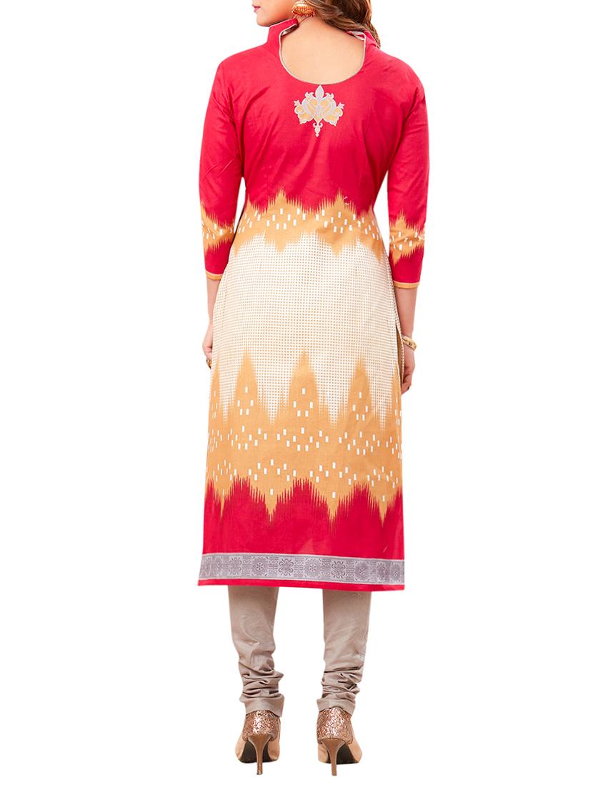 printed unstitched churidaar suit - 15410188 - Zoom Image - 3