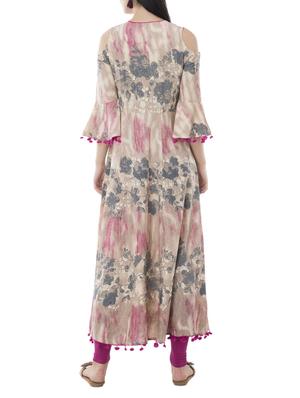 flared tassels kurta - 15410255 - Standard Image - 3