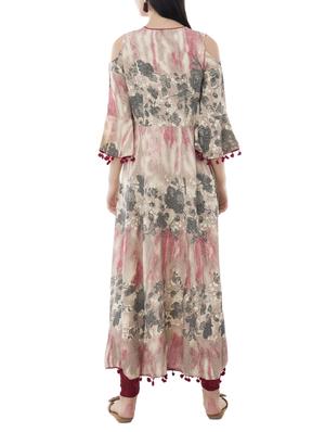 flared tassels kurta - 15410256 - Standard Image - 3