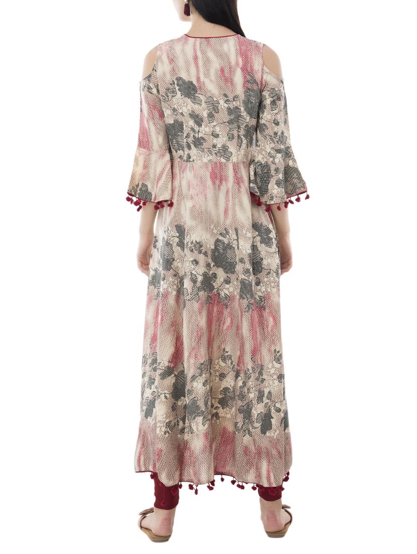 flared tassels kurta - 15410256 - Zoom Image - 3