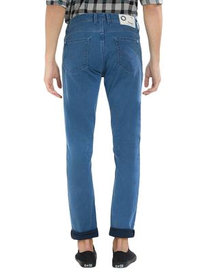 light blue cotton plain jeans - 15410291 - Standard Image - 3