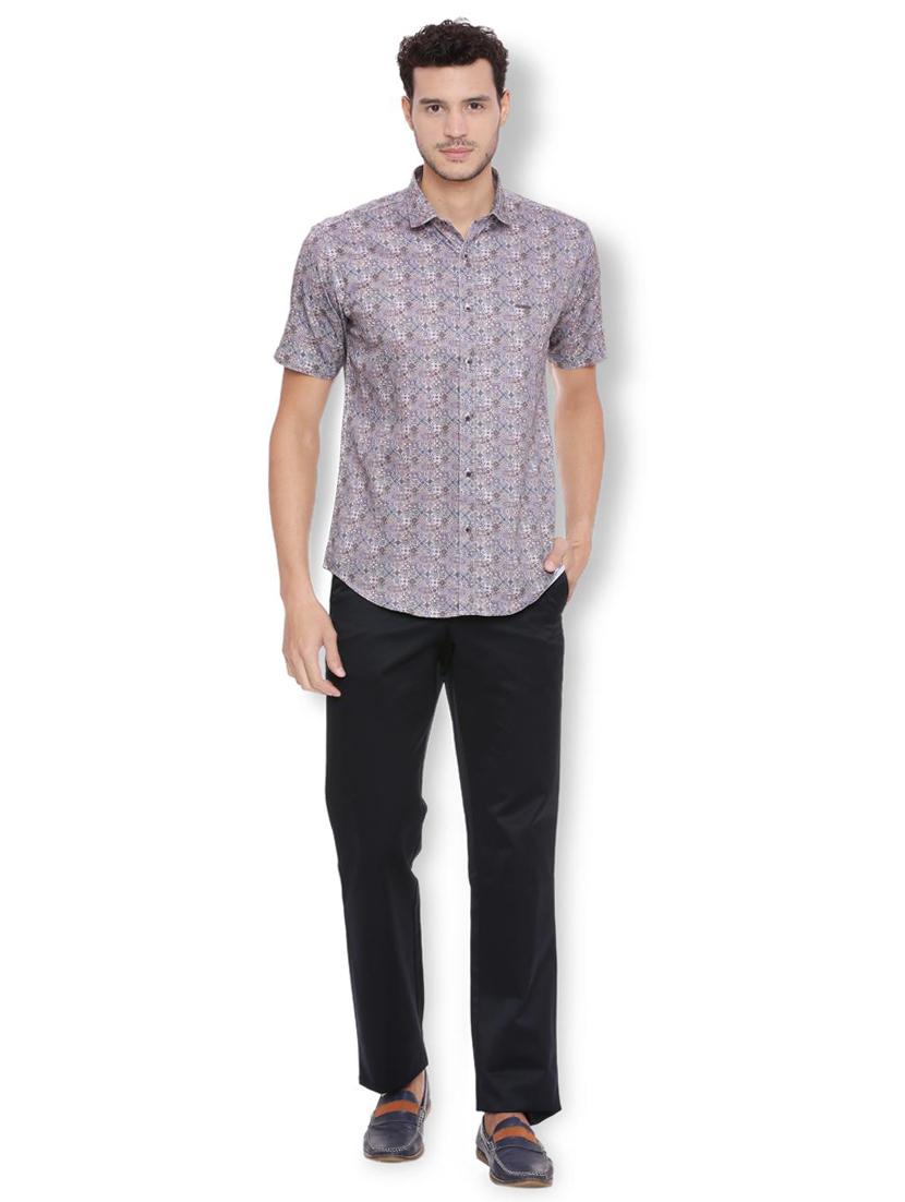 blue cotton casual shirt - 15410567 - Zoom Image - 3