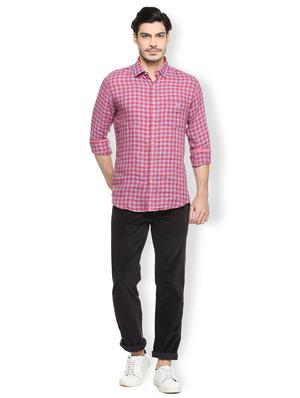 red linen casual shirt - 15410573 - Standard Image - 3