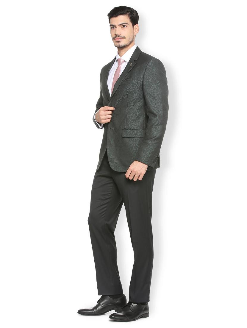 green terry rayon single breasted suit - 15410763 - Zoom Image - 3