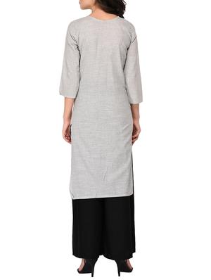 straight embroidered kurta - 15411187 - Standard Image - 3