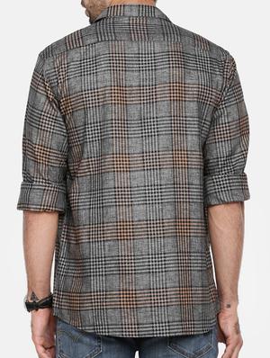 grey cotton casual shirt - 15411214 - Standard Image - 3
