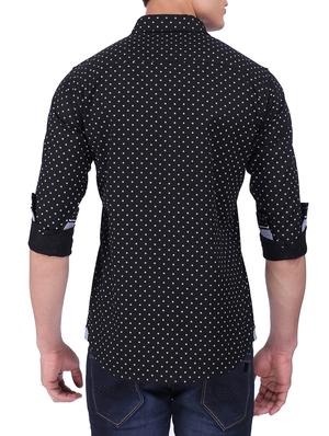 black cotton casual shirt - 15411390 - Standard Image - 3