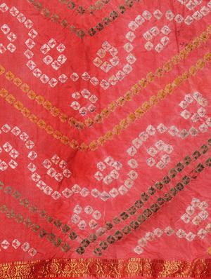 half and half bandhani saree with blouse - 15411614 - Standard Image - 3