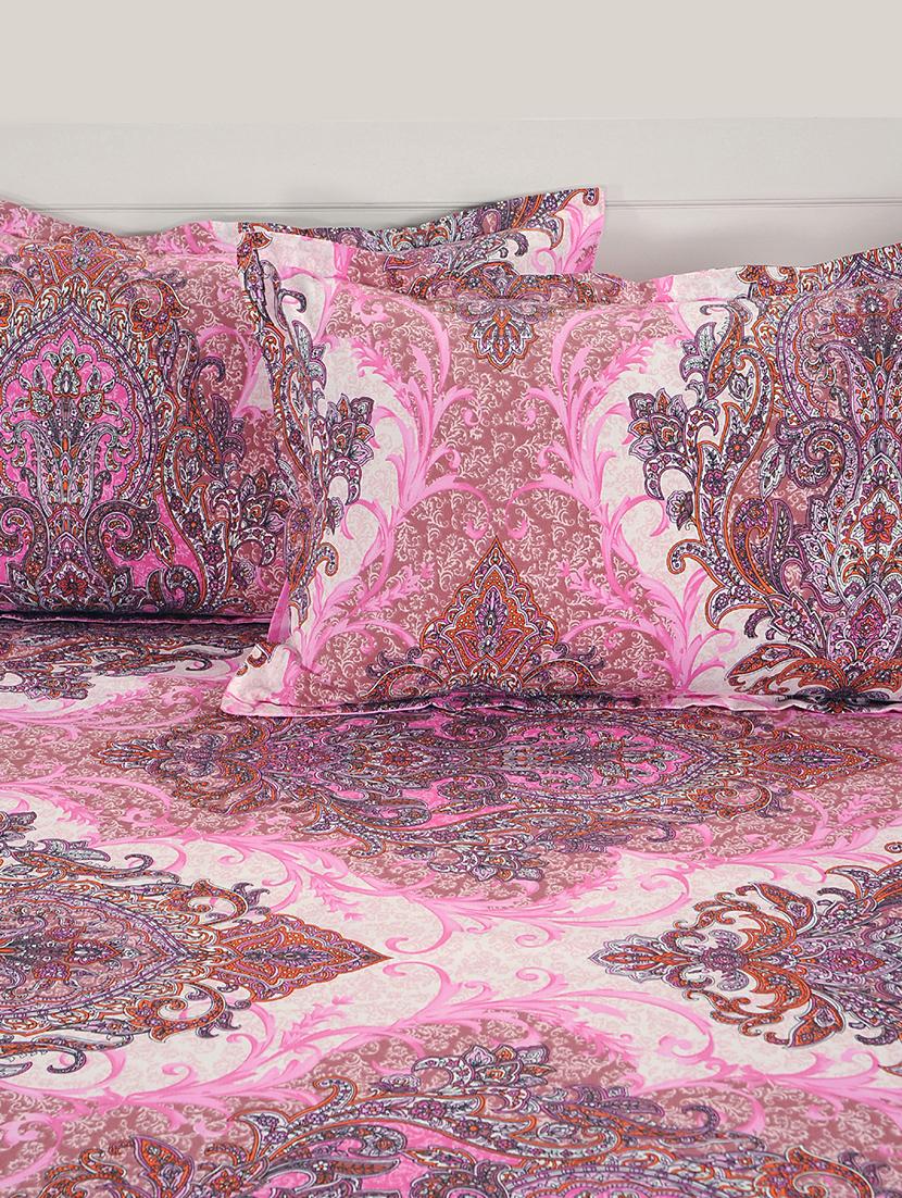Cotton 160 TC Motifs Print Bed in a Bag Set of 4- White, Pink - 15411829 - Zoom Image - 3