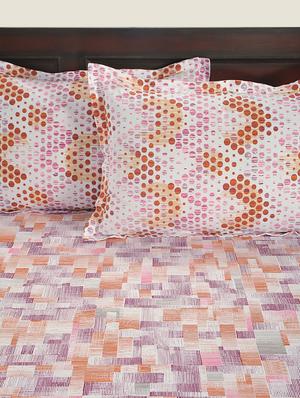 180 TC Geometrical Print Cotton Single Bed Sheet with 1 Pillow Cover - 15411870 - Standard Image - 3